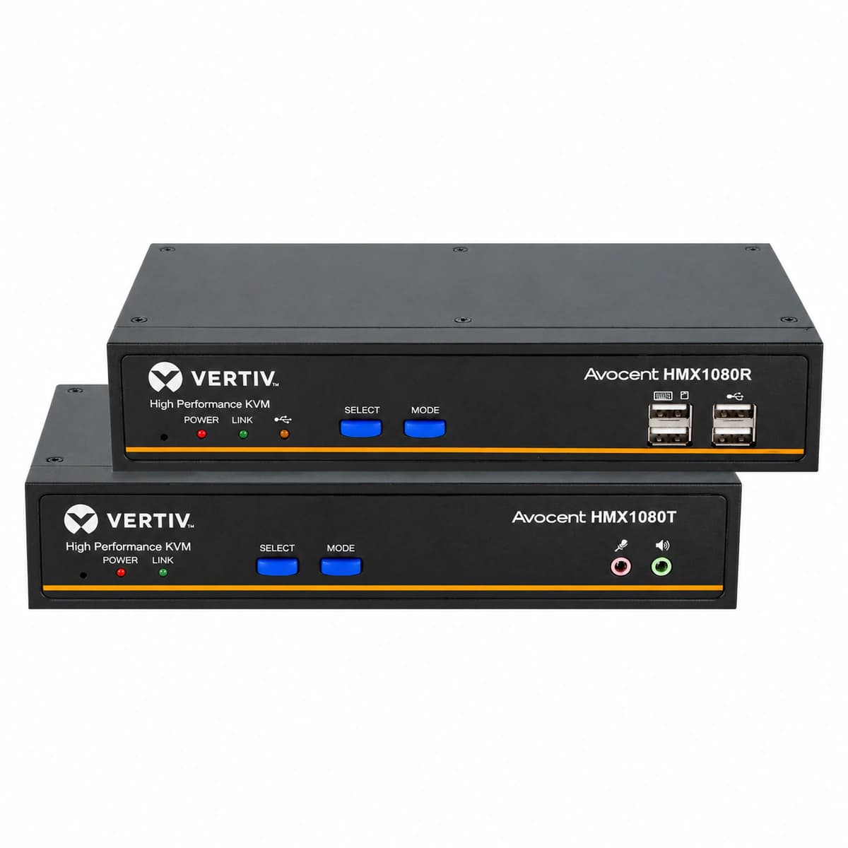 Vertiv Avocent HMX3080R High Performance IP Matrix KVM Receiver (DVI-D Dual RJ45 Dual SFP) - Official Front View
