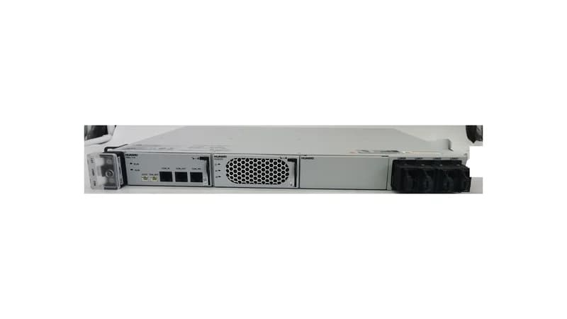 Official Huawei ETP48100-B1 1U embedded telecom DC power system product photography centered on pure white 16:9 canvas