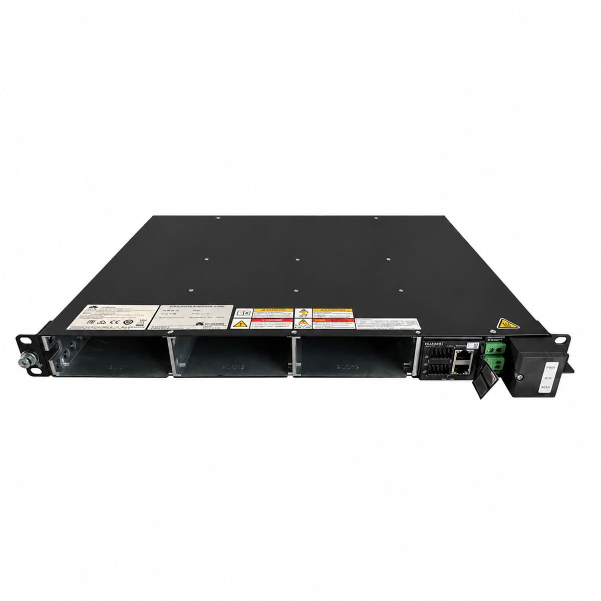 Huawei ETP23003-C1A1 Embedded DC Power System (-48V 30A 1U Ultra-Compact Subrack) - Isometric 45-Degree Angled View