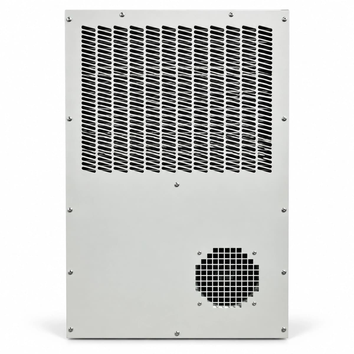 RICEWIND MCA1500 220VAC 1500W Integrated Industrial Enclosure AC Cooling System (IP55) - Front exterior view and airflow guide grilles