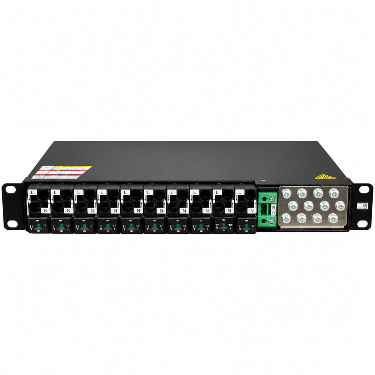 Huawei ACDB220-63-12B AC Power Distribution Box (220V 63A 12-Way C-Grade SPD) - Rear Backplane & Terminals View