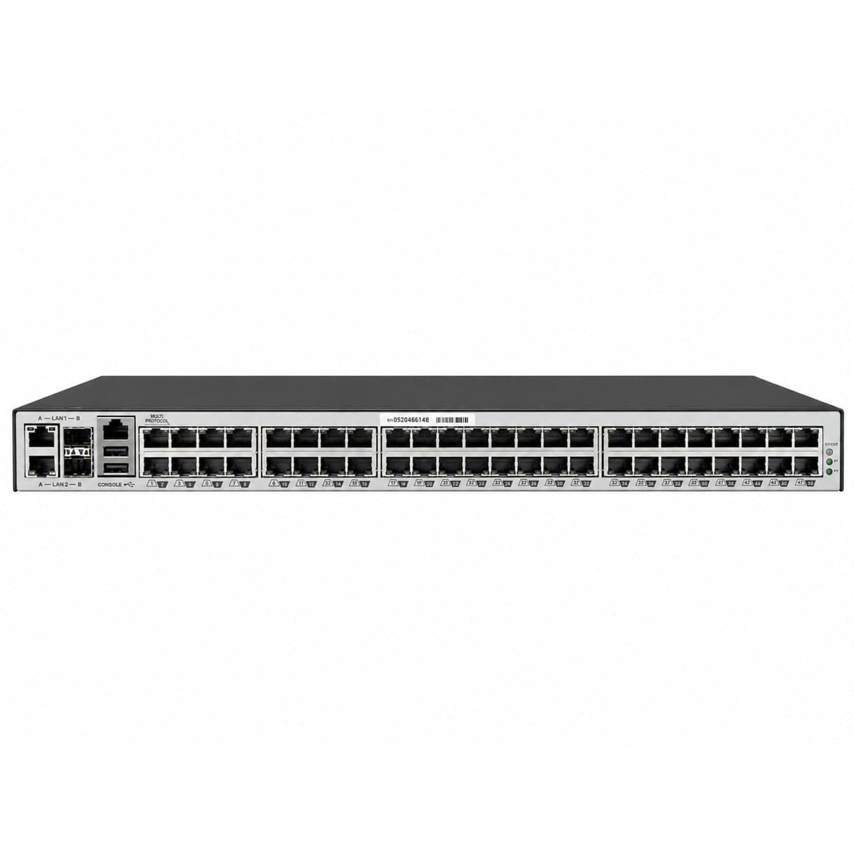Perle IOLAN SCG48 M Secure Console Server (48-Port Multi-Protocol Dual SFP Dual AC 1U) - Official Front View
