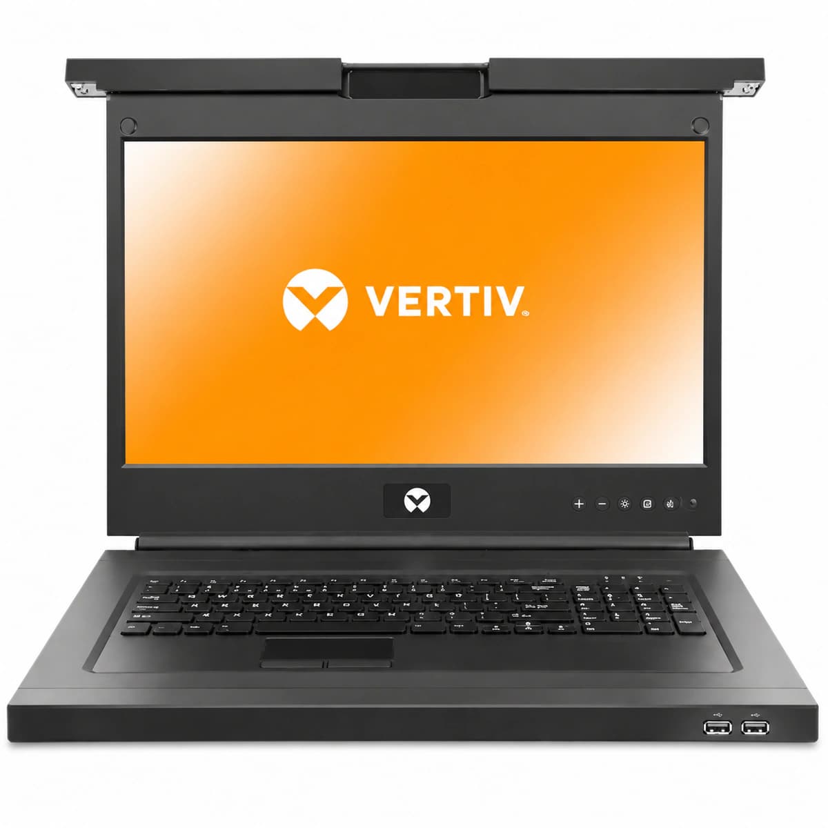 Vertiv Avocent LRA185KMM 18.5-Inch Rackmount LCD KVM Console (1U Clamshell Widescreen Drawer) - Rear Backplane & Terminals View