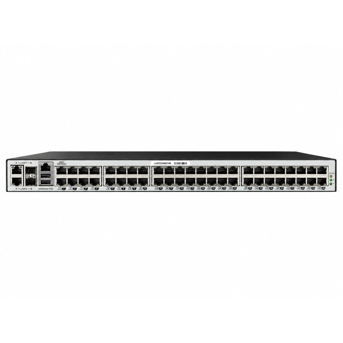 Vertiv KVM8048 High-Performance Enterprise Digital KVM over IP Switch (48-Port Multi-User Dual Gigabit Dual AC 1U) - Official Front View