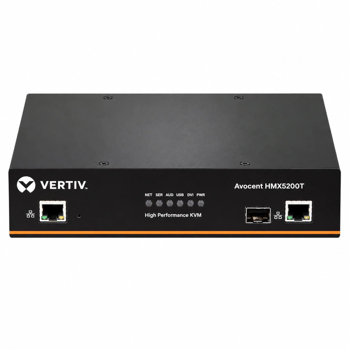 Vertiv Avocent HMX5200R Dual-Head IP Matrix KVM Receiver (Dual DVI SFP/RJ45 Pixel-Perfect) - Official Front View