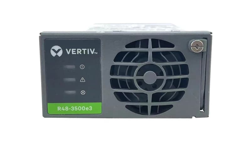 Vertiv eSure R48-3500e3 ultra-high efficiency telecom rectifier module factory photography