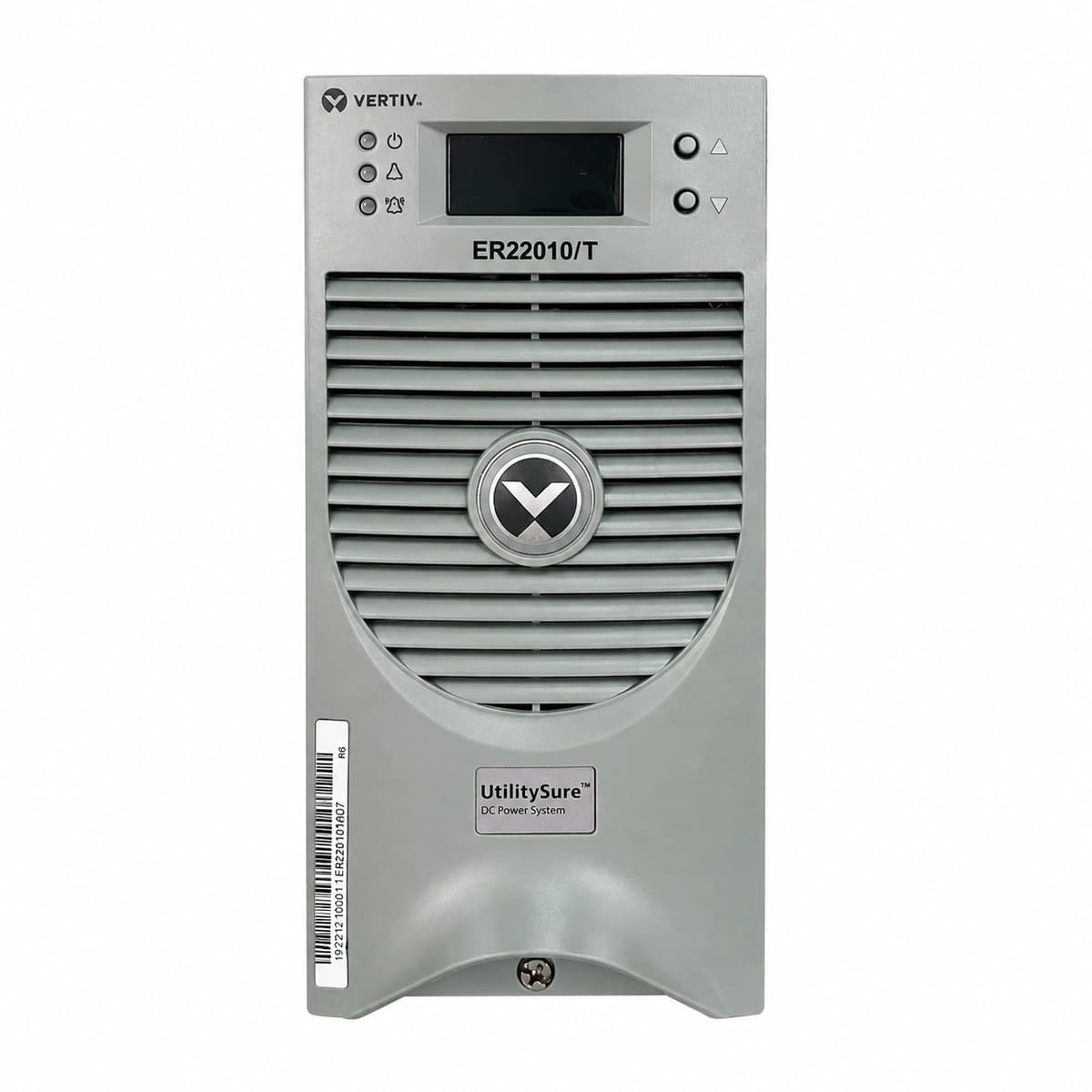 Vertiv ER22010-T High-Voltage DC Rectifier Module (220Vdc/10A Forced Air-Cooled Telecom & Utility Power) - Isometric 45-Degree Angled View