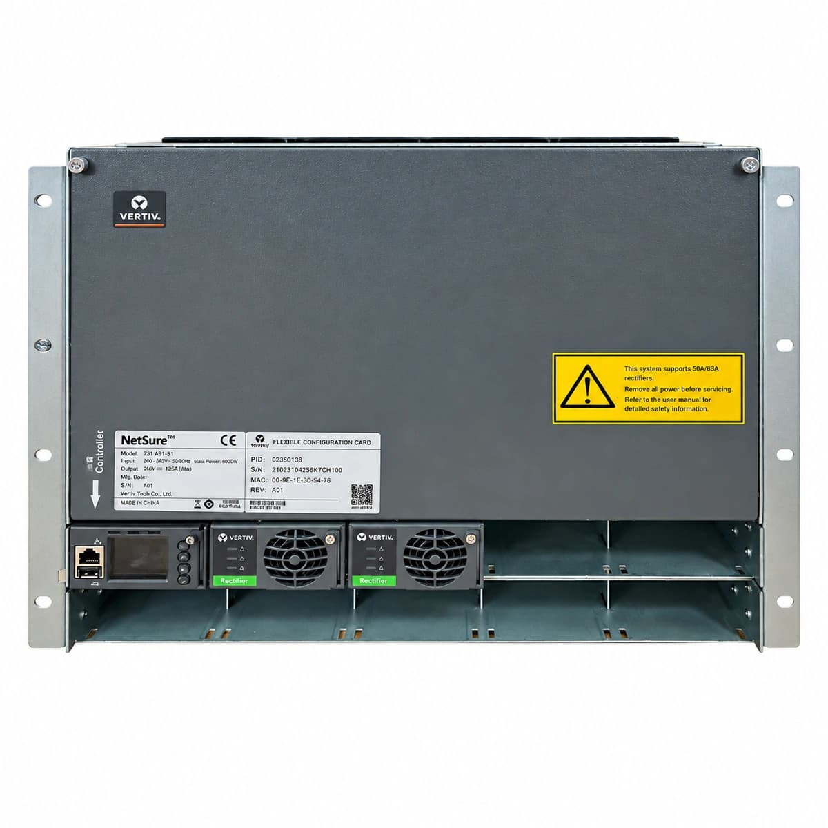 Vertiv NetSure 731 A91-S1 Official White Background Photo View 2