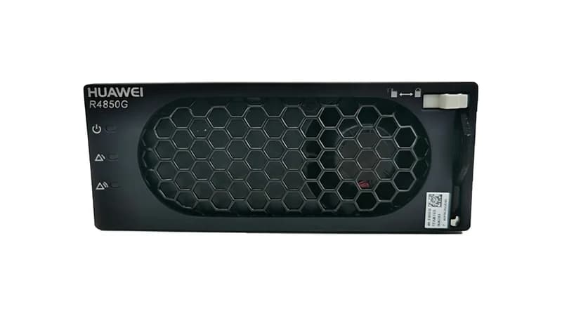 Huawei R4850G2 3000W 50A telecom rectifier module original front perspective view