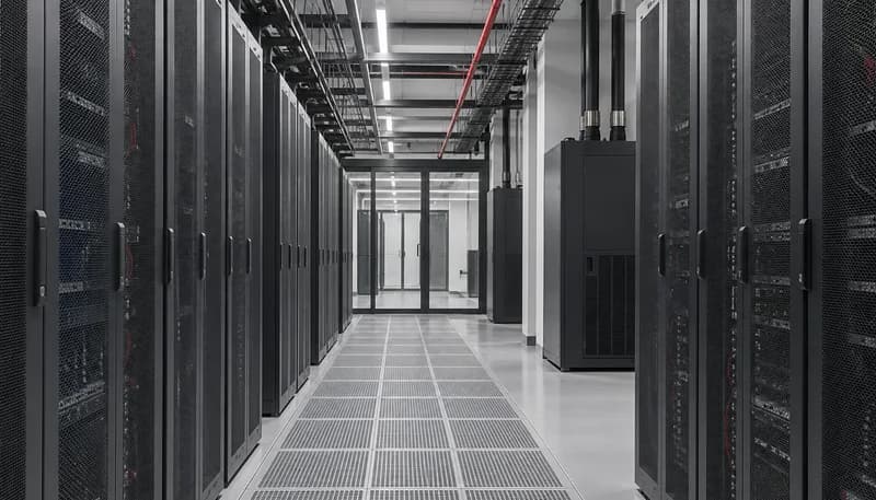 High-density AI data center electrical hall and microgrid energy storage topology