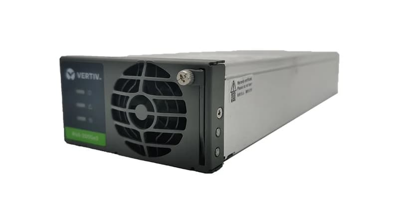 Vertiv R48-2000A3 telecom power rectifier module original factory photography centered on white background